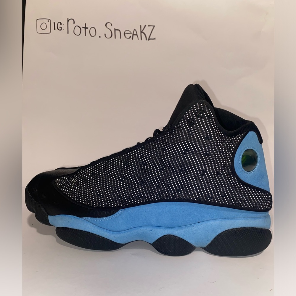 Black University Blue Jordan 13 Size 10.5